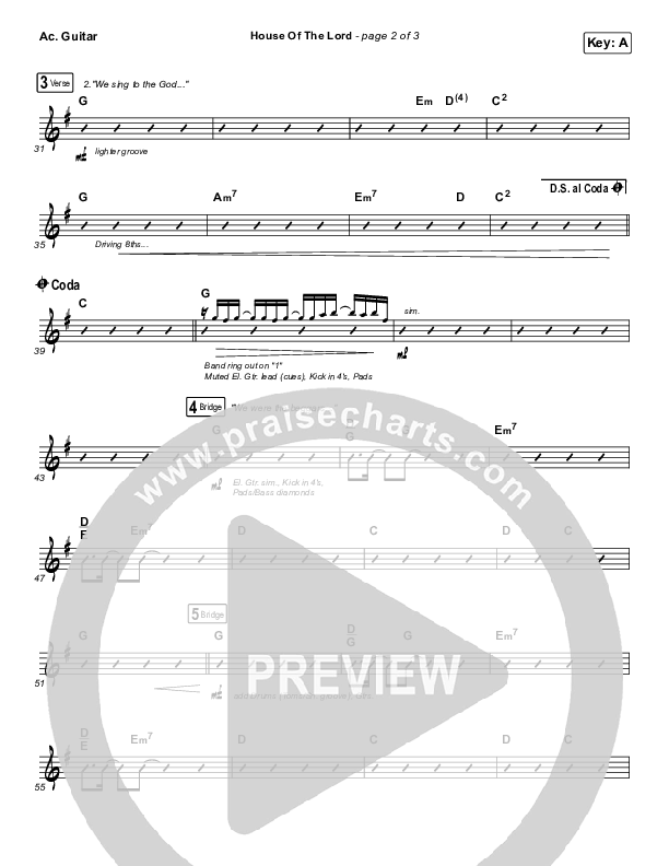 House Of The Lord Acoustic Guitar (Vertical Worship)