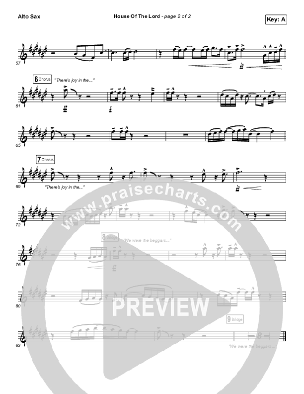 House Of The Lord Alto Sax (Vertical Worship)