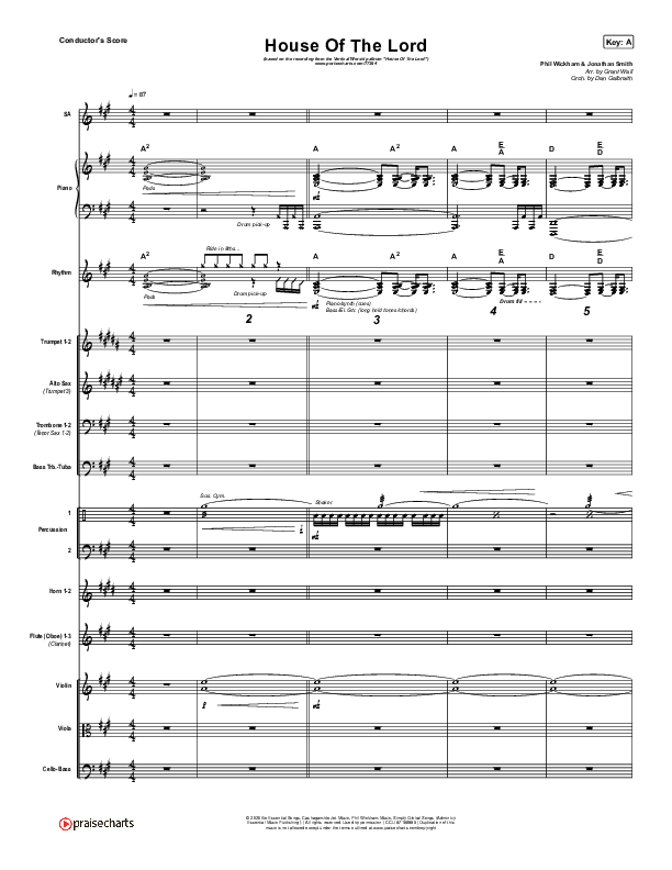 House Of The Lord Conductor's Score (Vertical Worship)