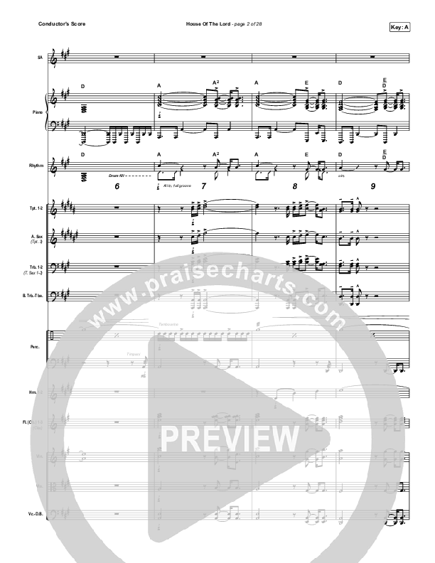 House Of The Lord Conductor's Score (Vertical Worship)
