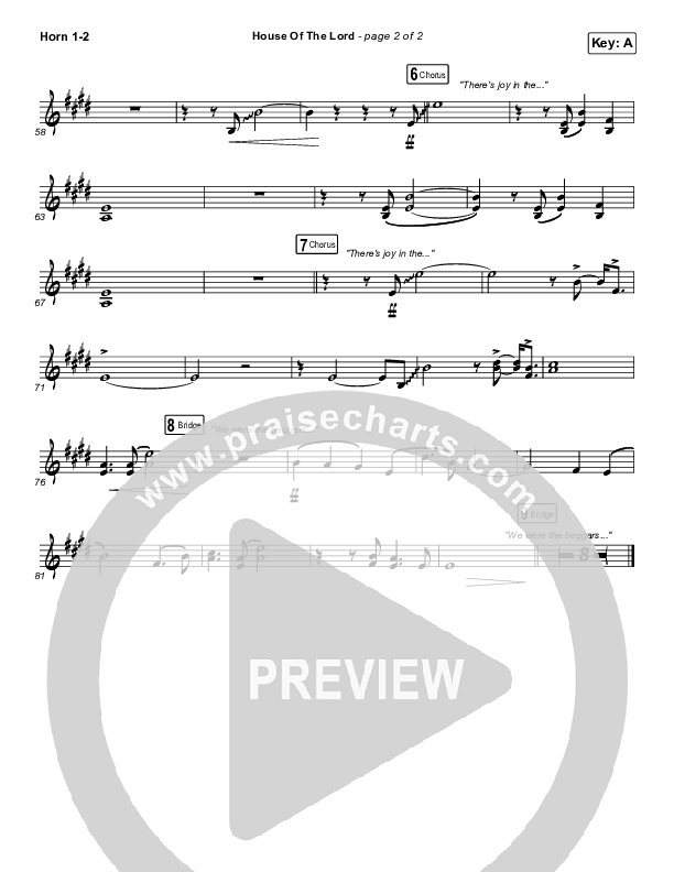House Of The Lord French Horn 1/2 (Vertical Worship)