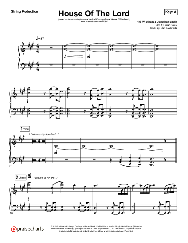 House Of The Lord String Reduction (Vertical Worship)