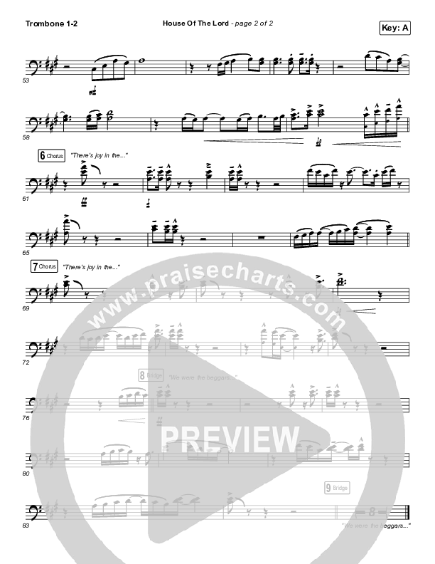 House Of The Lord Trombone 1/2 (Vertical Worship)