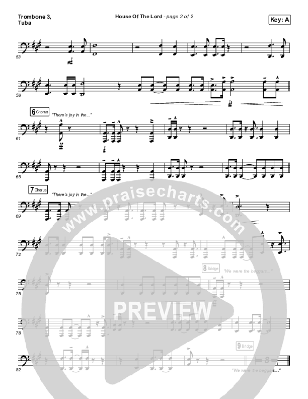 House Of The Lord Trombone 3/Tuba (Vertical Worship)