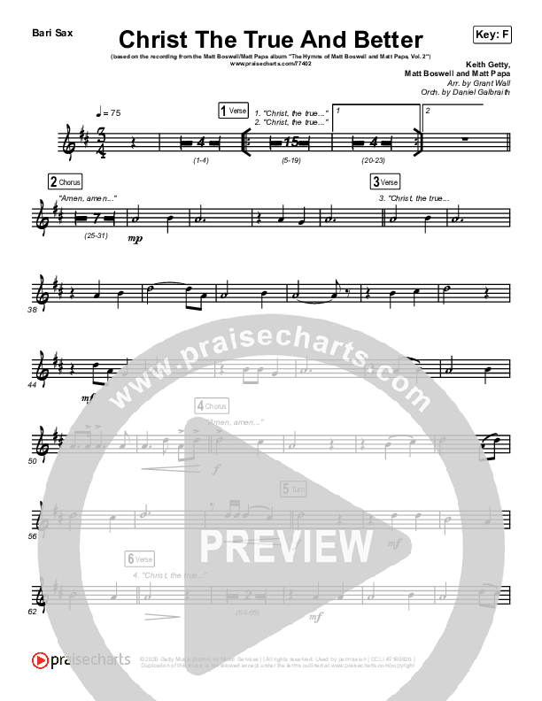 Christ The True And Better Bari Sax (Matt Boswell / Matt Papa)