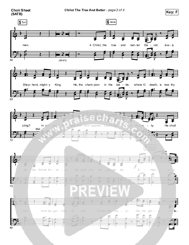 Christ The True And Better Choir Sheet (SATB) (Matt Boswell / Matt Papa)