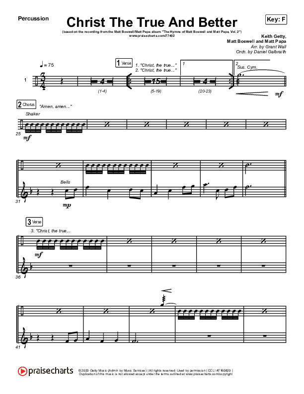 Christ The True And Better Percussion (Matt Boswell / Matt Papa)