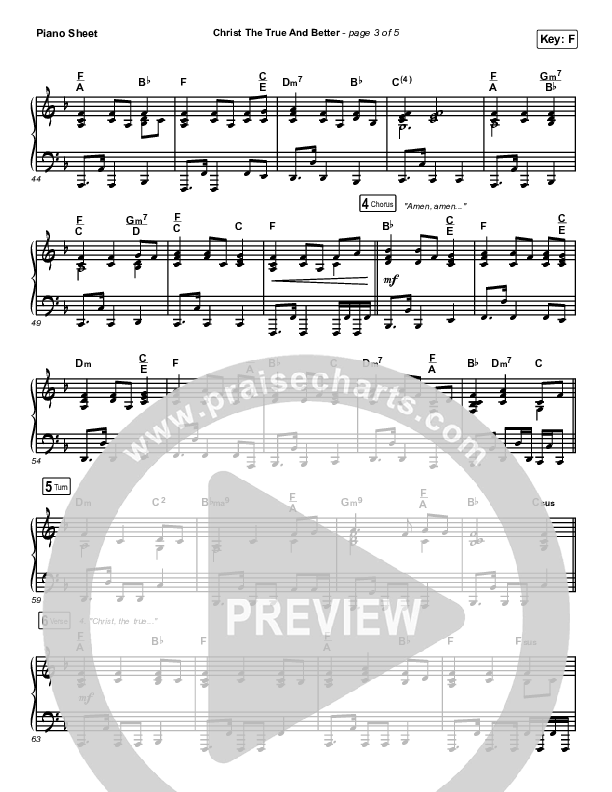 Christ The True And Better Piano Sheet (Matt Boswell / Matt Papa)