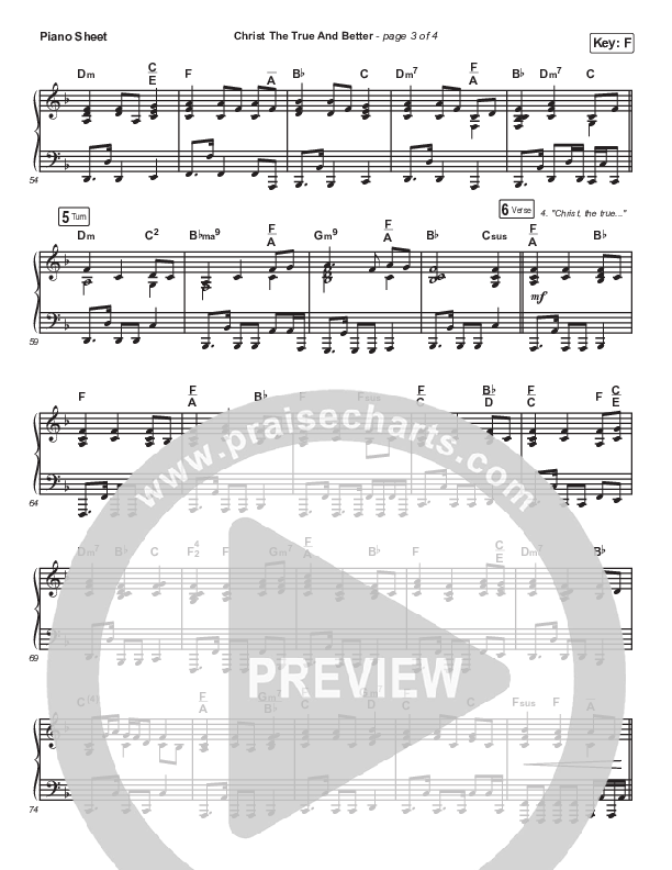 Christ The True And Better Piano Sheet (Matt Boswell / Matt Papa)