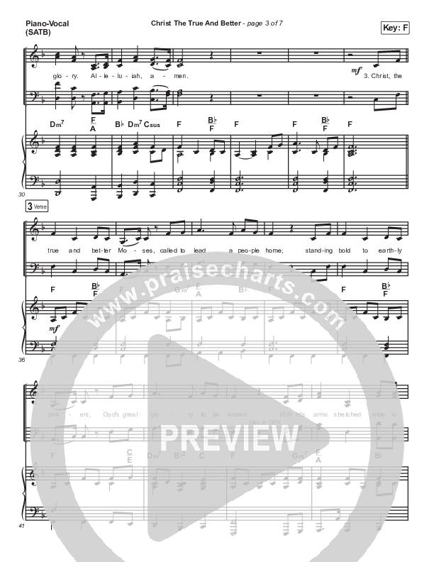 Christ The True And Better Piano/Vocal (SATB) (Matt Boswell / Matt Papa)