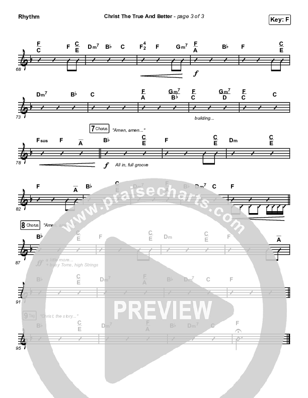 Christ The True And Better Rhythm Chart (Matt Boswell / Matt Papa)