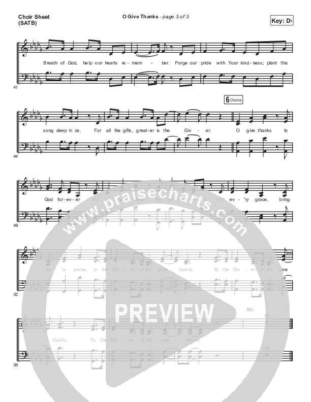 O Give Thanks Choir Vocals (SATB) (Matt Boswell / Matt Papa)