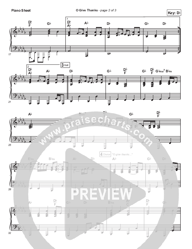 O Give Thanks Piano Sheet (Matt Boswell / Matt Papa)