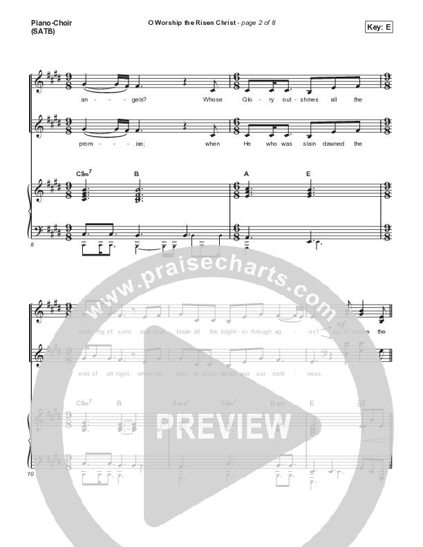 O Worship The Risen Christ Piano/Vocal (SATB) (Matt Boswell / Matt Papa)