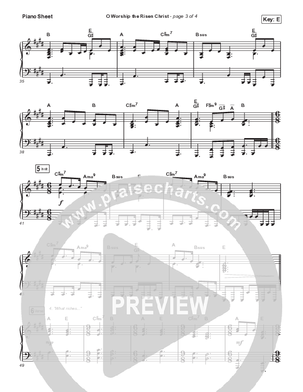 O Worship The Risen Christ Piano Sheet (Matt Boswell / Matt Papa)