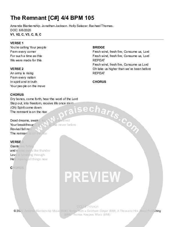 Remnant Chord Chart (Amanda Blankenship)