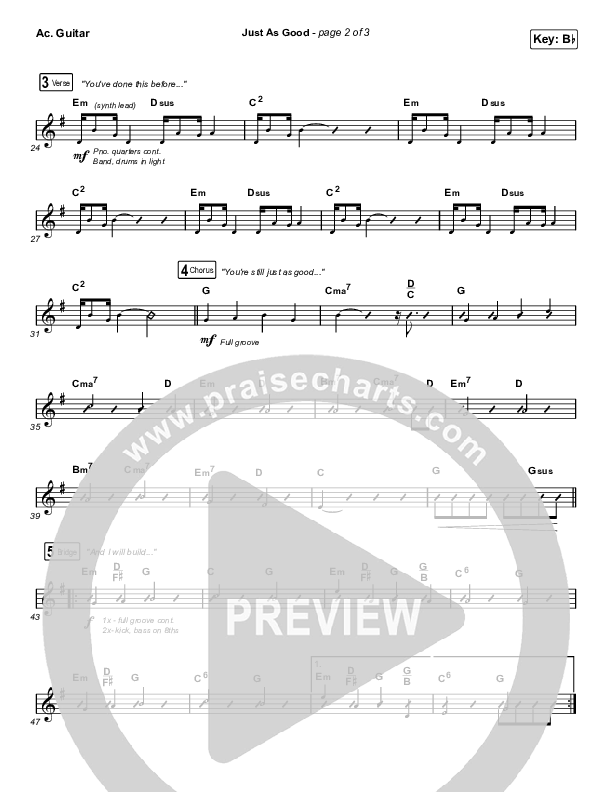 Just As Good Acoustic Guitar (Chris Renzema / Ellie Holcomb)