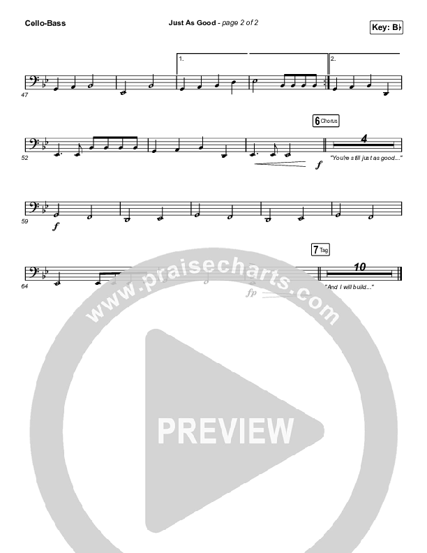 Just As Good Cello/Bass (Chris Renzema / Ellie Holcomb)