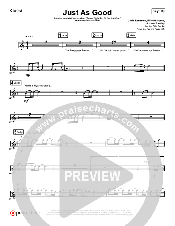 Just As Good Wind Pack (Chris Renzema / Ellie Holcomb)