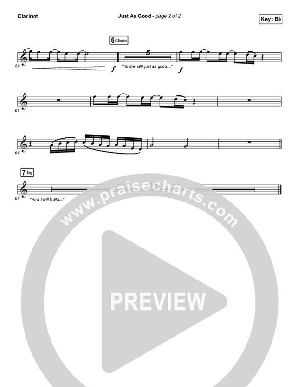 Just As Good Clarinet (Chris Renzema / Ellie Holcomb)