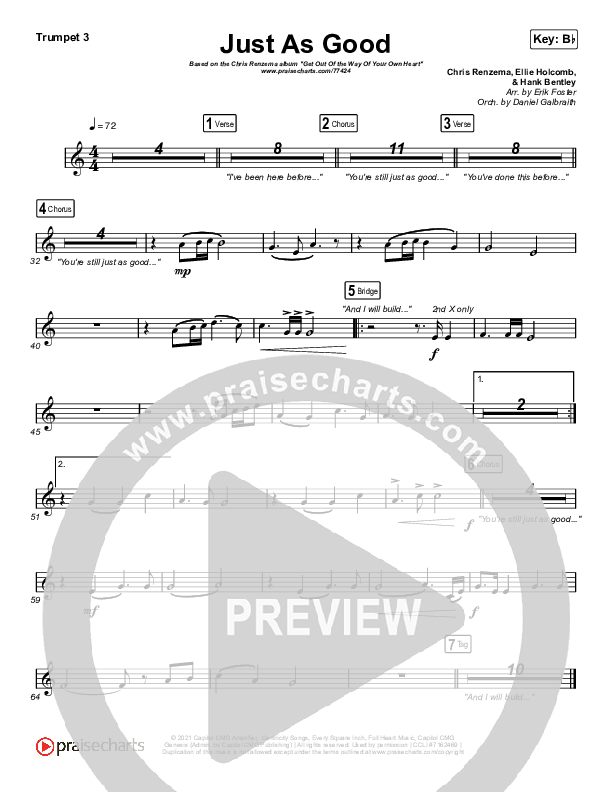 Just As Good Brass Pack (Chris Renzema / Ellie Holcomb)