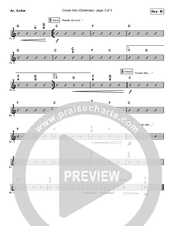 Crown Him (Christmas) (Live) Acoustic Guitar (Chris Tomlin / Matt Redman)