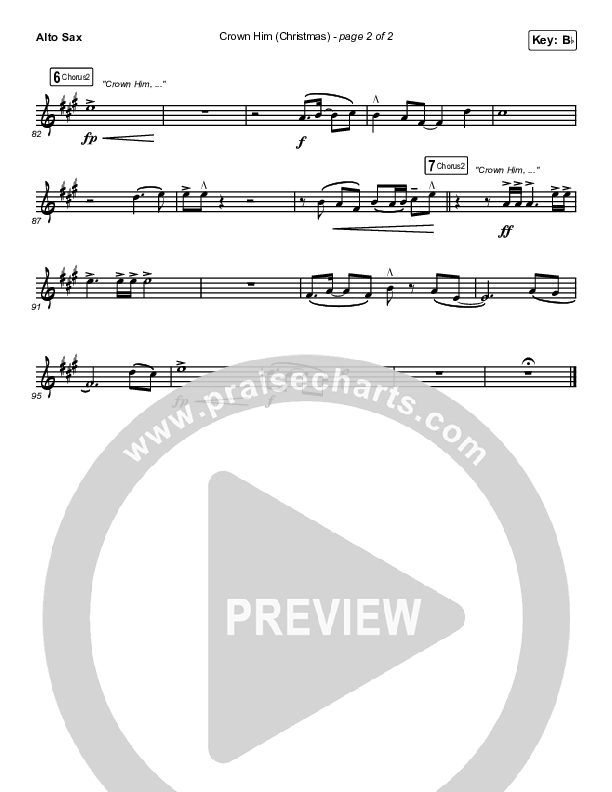 Crown Him (Christmas) (Live) Alto Sax (Chris Tomlin / Matt Redman)