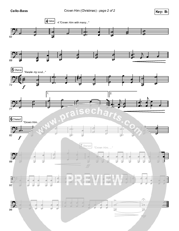 Crown Him (Christmas) (Live) Cello/Bass (Chris Tomlin / Matt Redman)