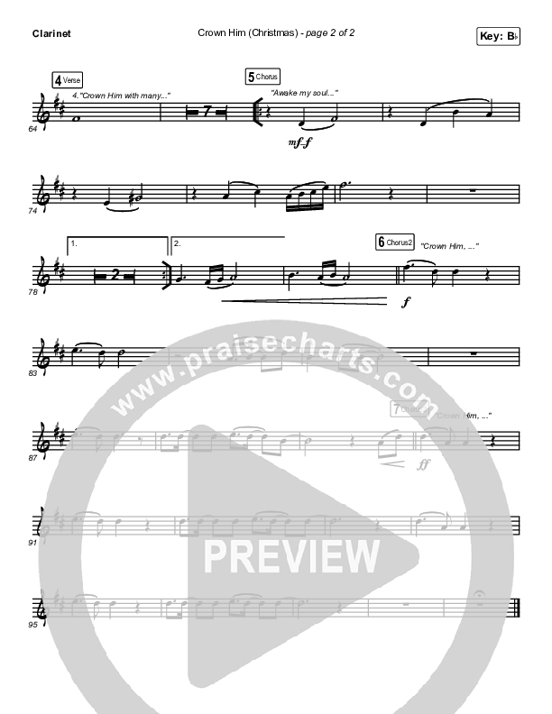 Crown Him (Christmas) (Live) Clarinet (Chris Tomlin / Matt Redman)