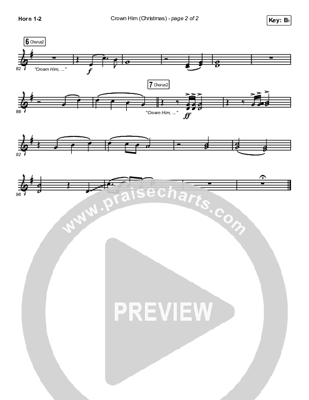 Crown Him (Christmas) (Live) French Horn 1/2 (Chris Tomlin / Matt Redman)