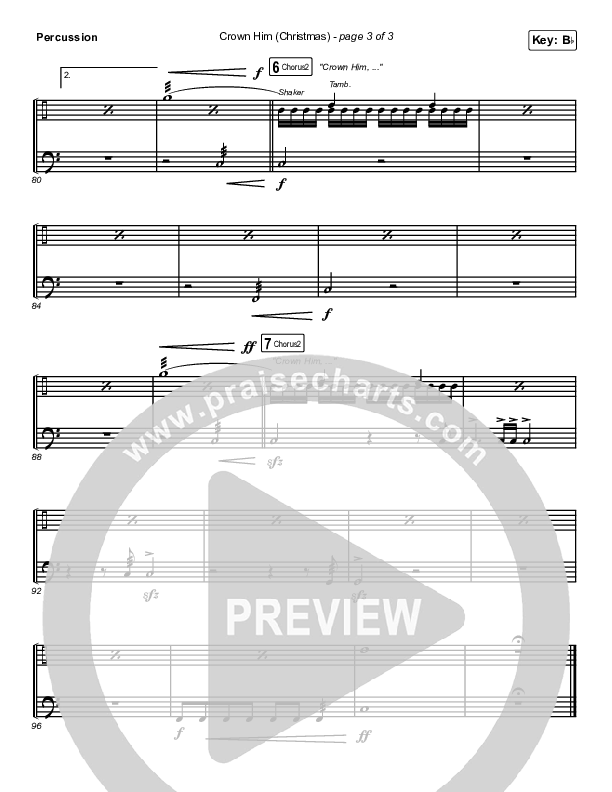 Crown Him (Christmas) (Live) Percussion (Chris Tomlin / Matt Redman)