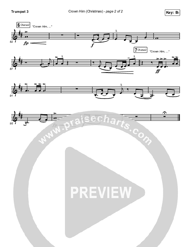 Crown Him (Christmas) (Live) Trumpet 3 (Chris Tomlin / Matt Redman)