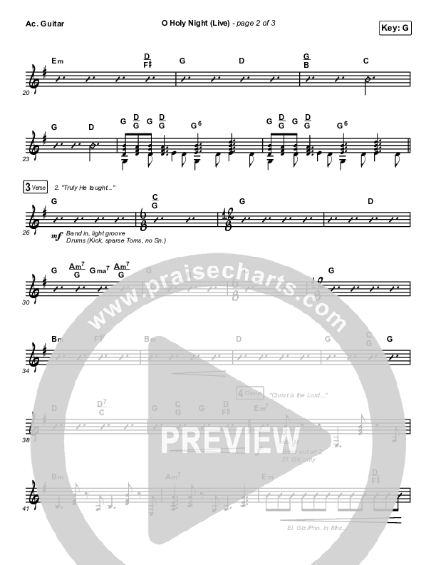 O Holy Night (Live) Acoustic Guitar (Chris Tomlin / CeCe Winans)