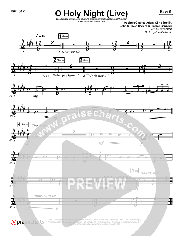 O Holy Night (Live) Bari Sax (Chris Tomlin / CeCe Winans)