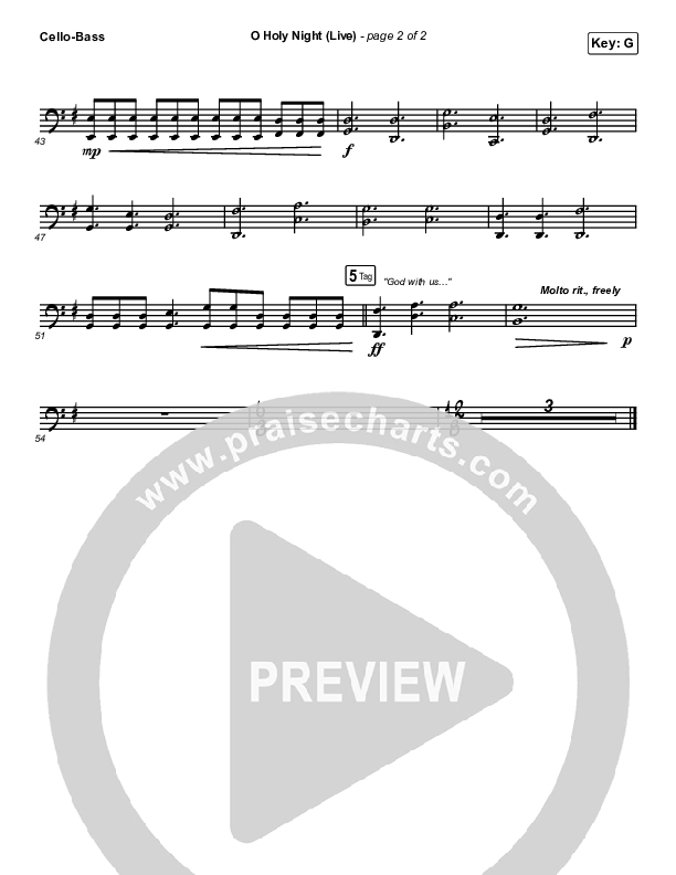 O Holy Night (Live) Cello/Bass (Chris Tomlin / CeCe Winans)