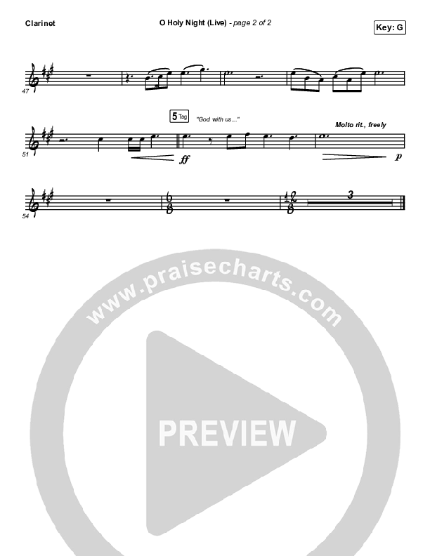 O Holy Night (Live) Clarinet (Chris Tomlin / CeCe Winans)