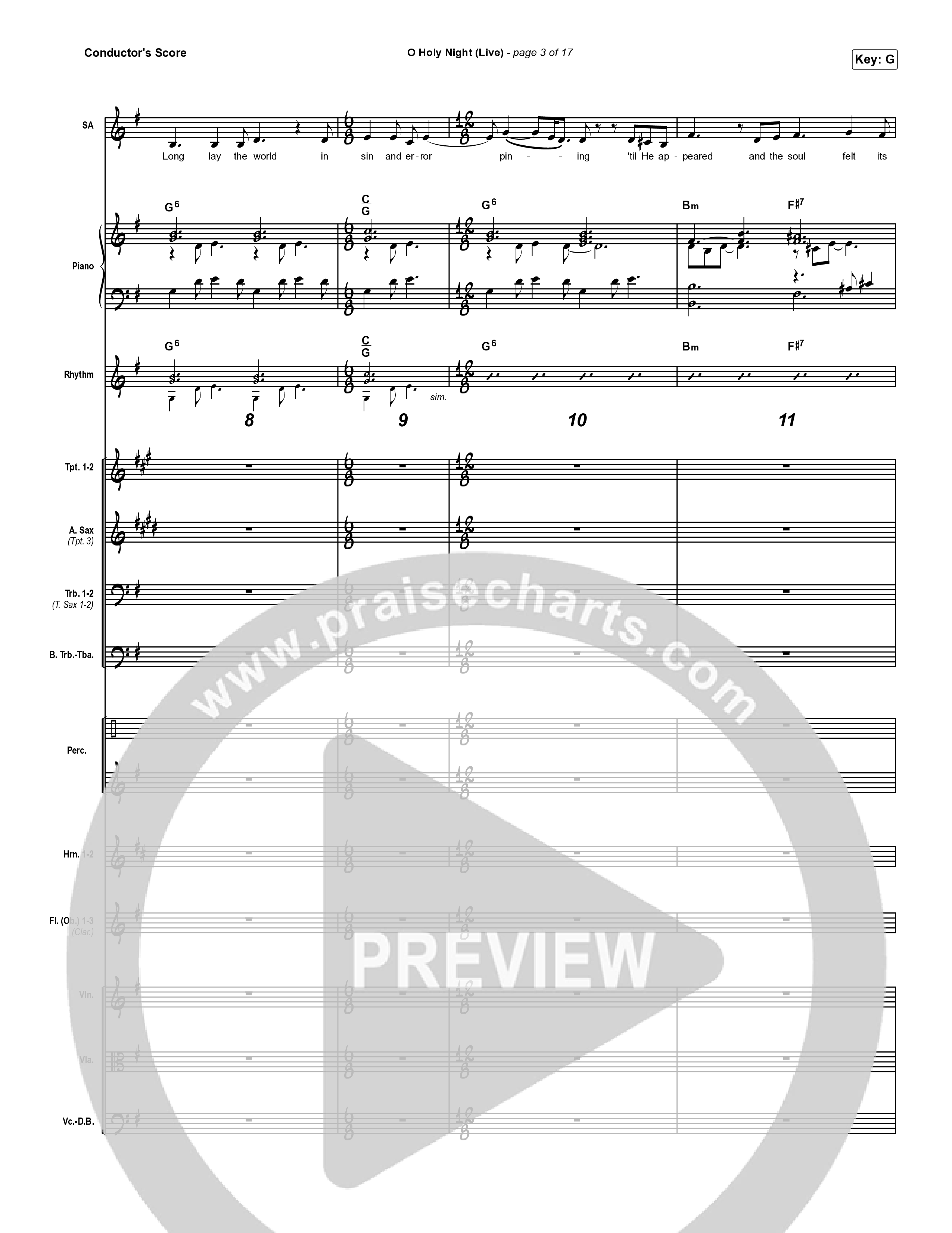 O Holy Night (Live) Conductor's Score (Chris Tomlin / CeCe Winans)