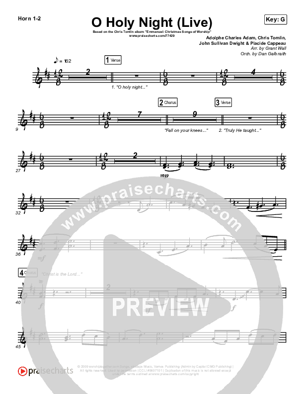 O Holy Night (Live) French Horn 1/2 (Chris Tomlin / CeCe Winans)