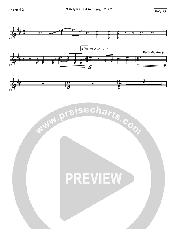 O Holy Night (Live) French Horn 1/2 (Chris Tomlin / CeCe Winans)