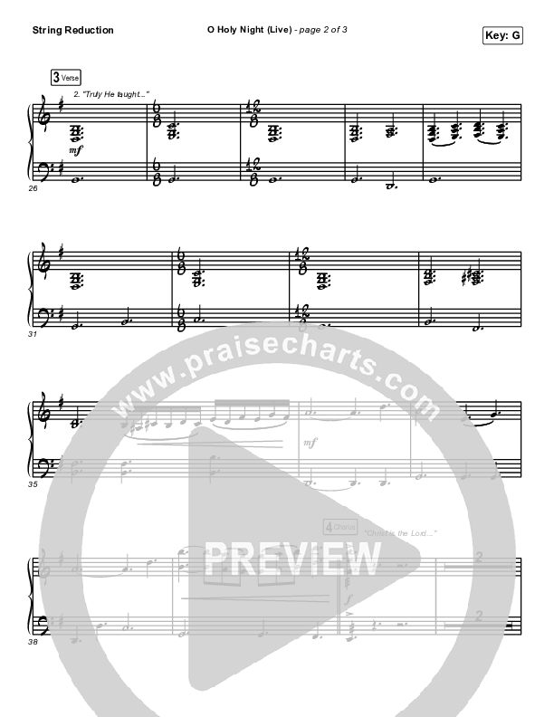 O Holy Night (Live) String Reduction (Chris Tomlin / CeCe Winans)