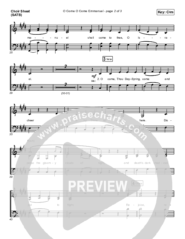 O Come O Come Emmanuel (Live) Choir Vocals (SATB) (Chris Tomlin)