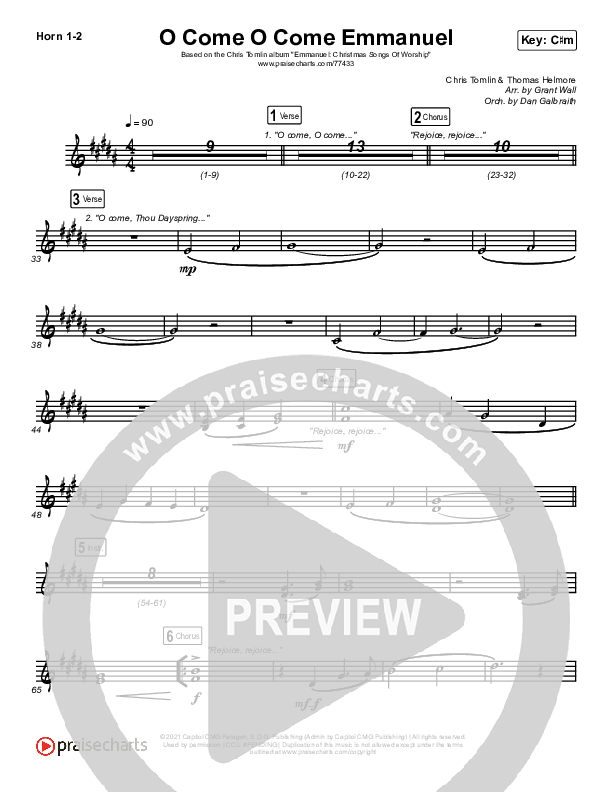 O Come O Come Emmanuel (Live) Brass Pack (Chris Tomlin)