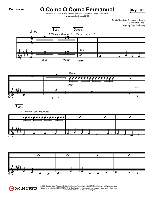 O Come O Come Emmanuel (Live) Percussion (Chris Tomlin)