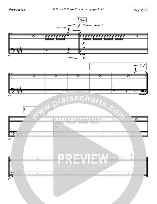 O Come O Come Emmanuel (Live) Percussion (Chris Tomlin)