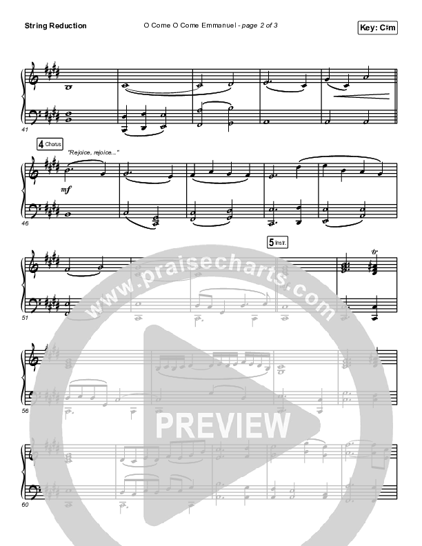 O Come O Come Emmanuel (Live) String Reduction (Chris Tomlin)