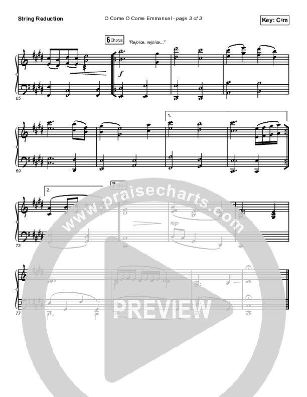 O Come O Come Emmanuel (Live) String Reduction (Chris Tomlin)