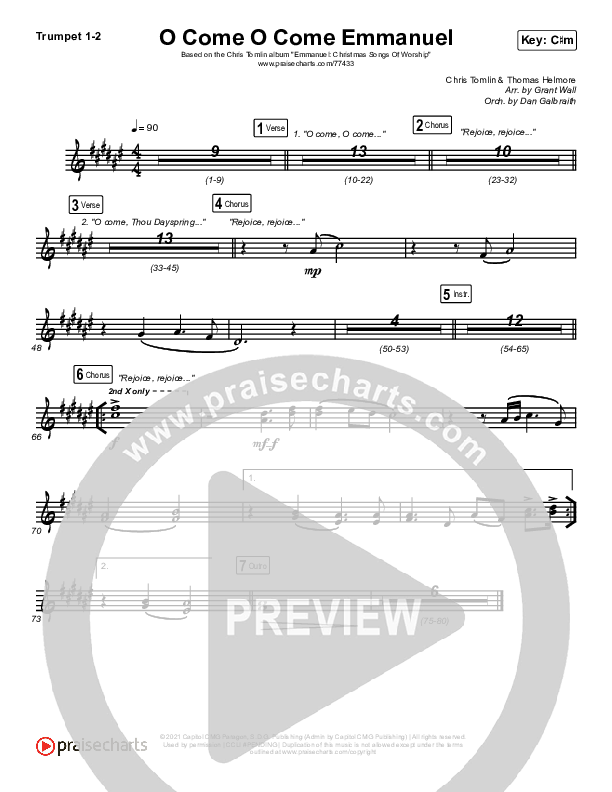 O Come O Come Emmanuel (Live) Brass Pack (Chris Tomlin)