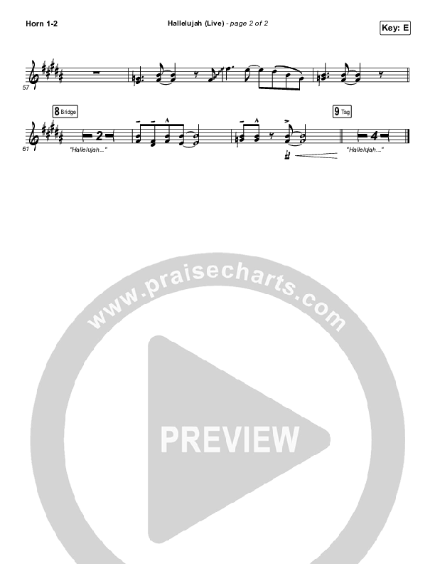 Hallelujah (Live) French Horn 1/2 (Chris Tomlin / Blessing Offor)