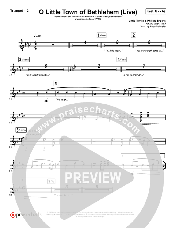 O Little Town Of Bethlehem (Live) Brass Pack (Chris Tomlin)