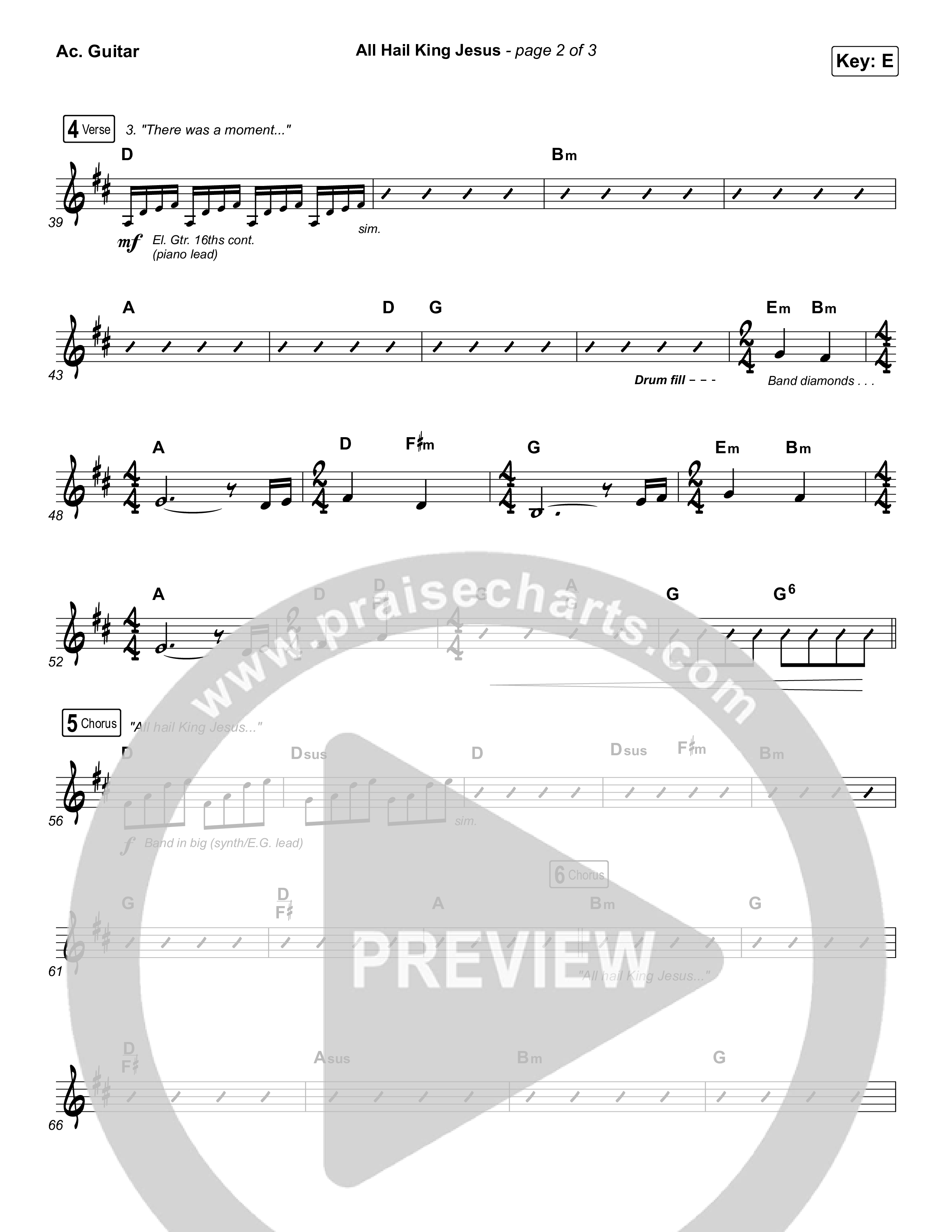 All Hail King Jesus (Live) Acoustic Guitar (Bethel Music / Bethany Wohrle)